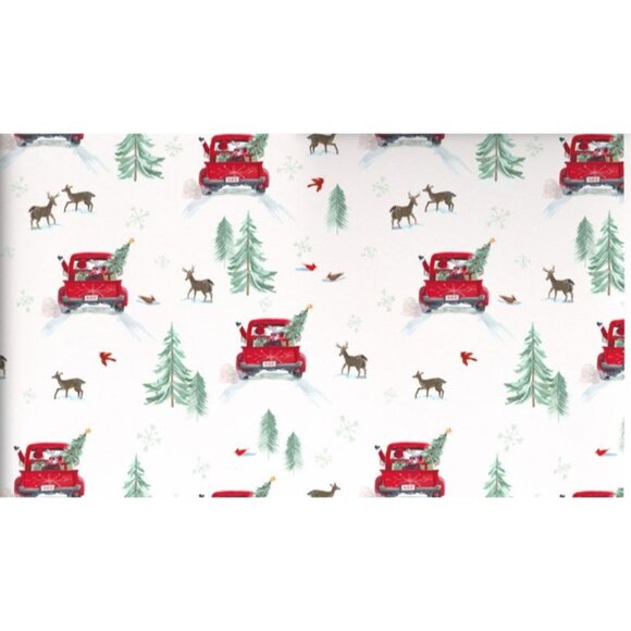 Hallmark Wrapping Paper Christmas Santa in Red Truck 22.5 sq ft Roll Holiday - Picture 1 of 6